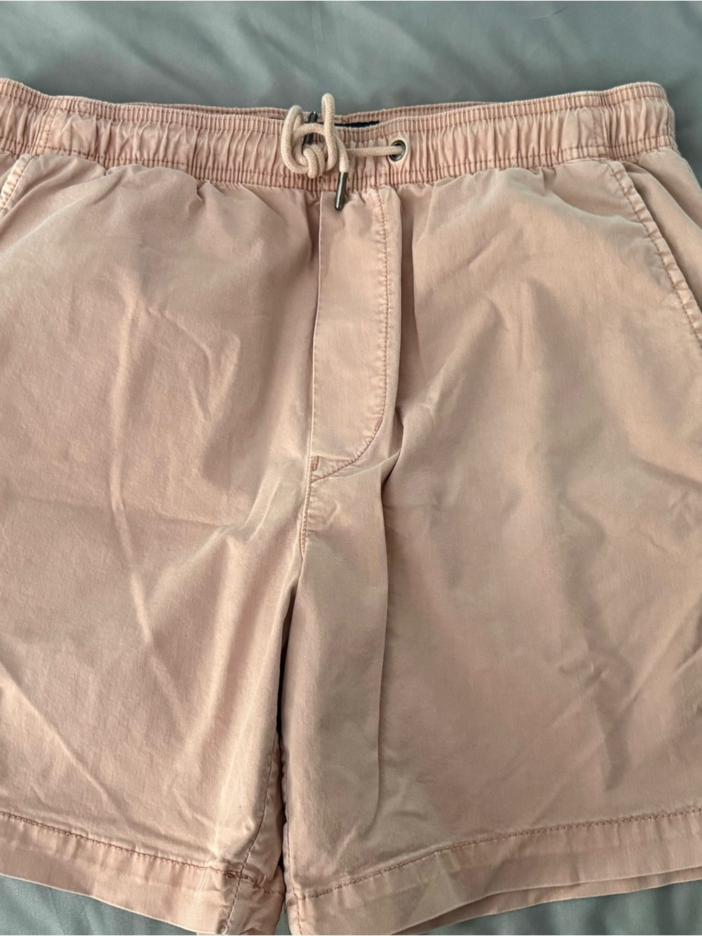 American Eagle Outfitters Men's Drawstring Shorts in Pale Pink